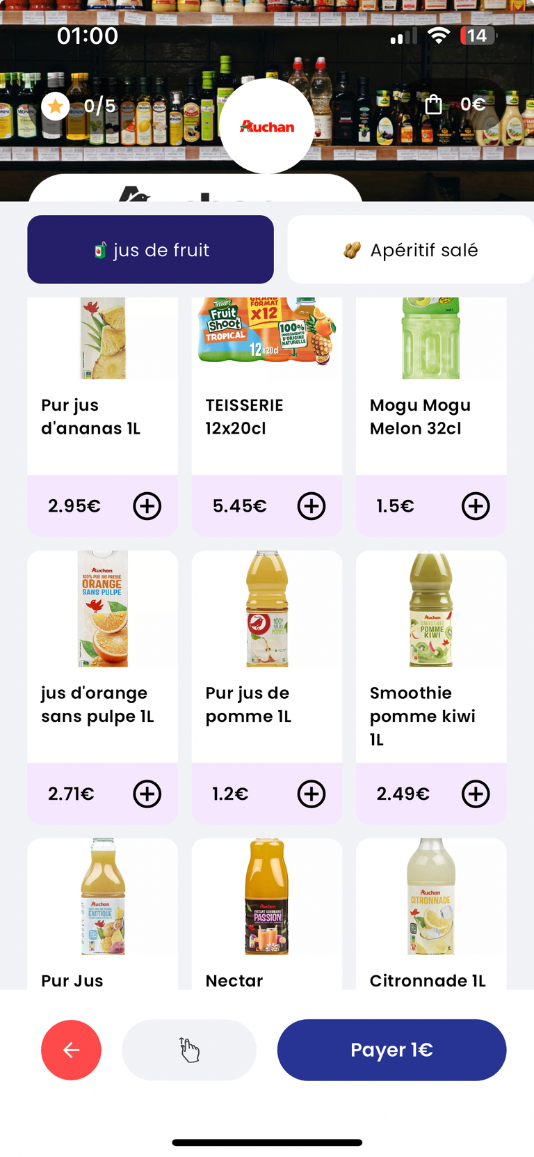 Faites vos courses sur notre application