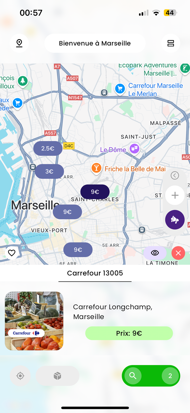 Trouver un commerçant